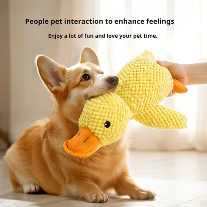 Dog Toy Plush Companion Sleeping Duck Bite Resistant Teeth Grinding Sound Relief Duck Sound Toy