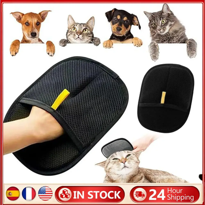 Pet Grooming Gloves Pet Hair Remover Gloves Deshedding Brush Glove for Dog Cat Rabbit with Long/Short/Curly Hair
